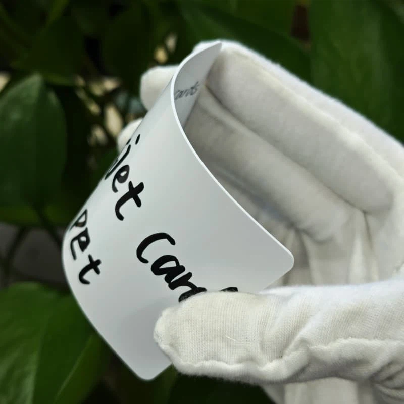 Bendable durable inkjet white card